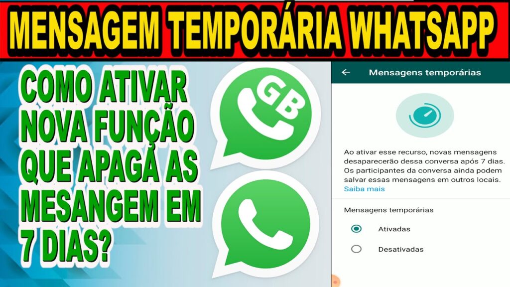 Como Desativar as Mensagens Temporárias
