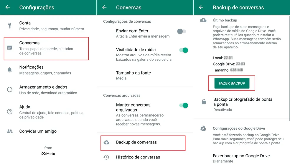 Fazer Backup e Restaurar Conversas do GB WhatsApp