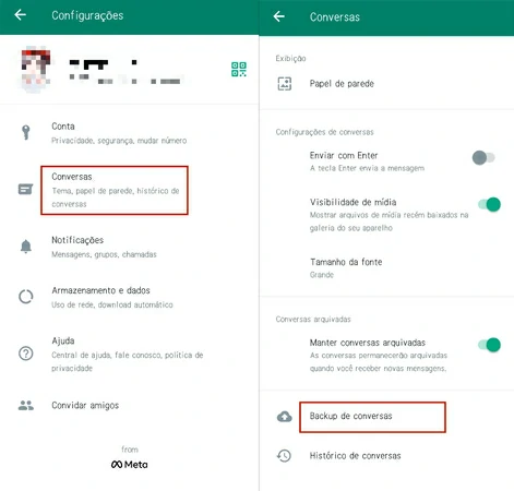 Fazer Backup e Restaurar Conversas do GB WhatsApp