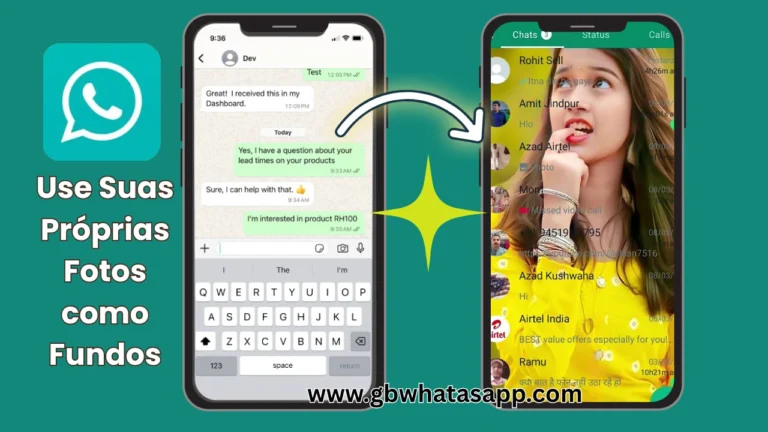 Use suas próprias fotos como planos de fundo do WhatsApp GB