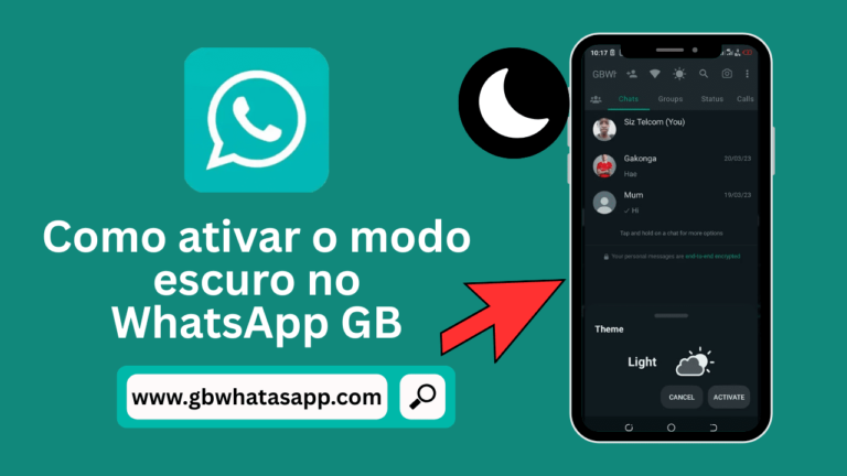 Como ativar o modo escuro no WhatsApp GB